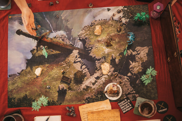 D&D Combat Map Land of Giants Physical Battlemap 24x36 Gridded Poster