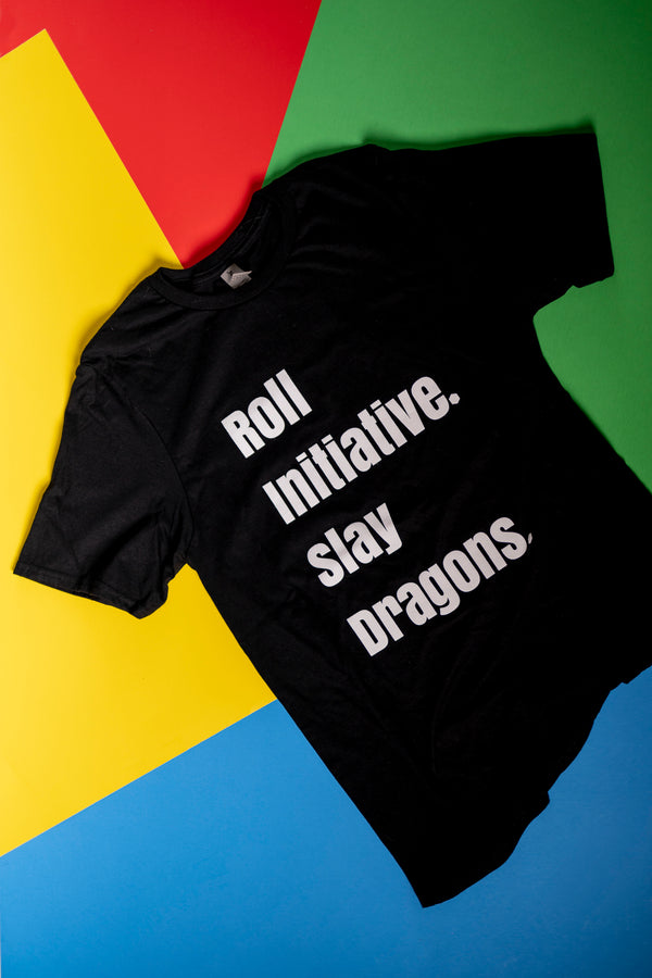 Dungeons & Dragons shirt: Roll Initiative, Slay Dragons T-Shirt