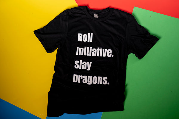 Dungeons & Dragons shirt: Roll Initiative, Slay Dragons T-Shirt
