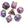 Load image into Gallery viewer, Pink Demon Eye Resin Dice Set - 7-Piece Polyhedral Set for D&amp;D Warlock Pact Magic and Tabletop RPGs
