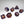 Load image into Gallery viewer, Infernal Gaze Brown Eye Dice Set: 7-Piece Polyhedral Set for D&amp;D Warlock Patrons
